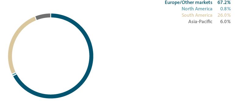 Delivieries by market – TRATON GROUP (pie chart)